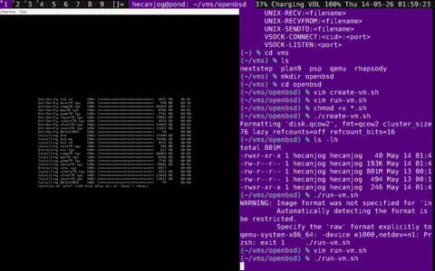 Installing openbsd in a qemu vm. I'd like to give it a try.